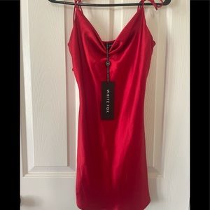 White fox modern romance mini dress